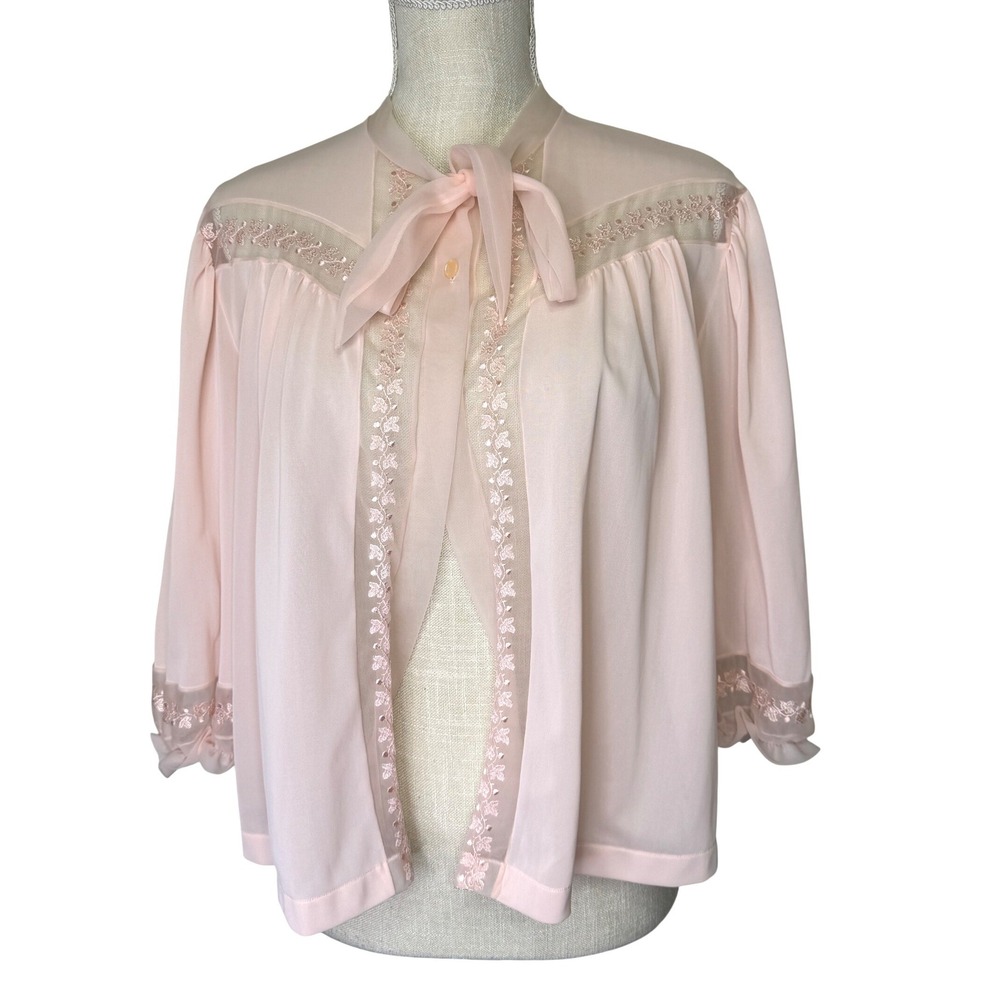 Vintage Luxite by Kaiser Bed Jacket Medium Pink/Peach